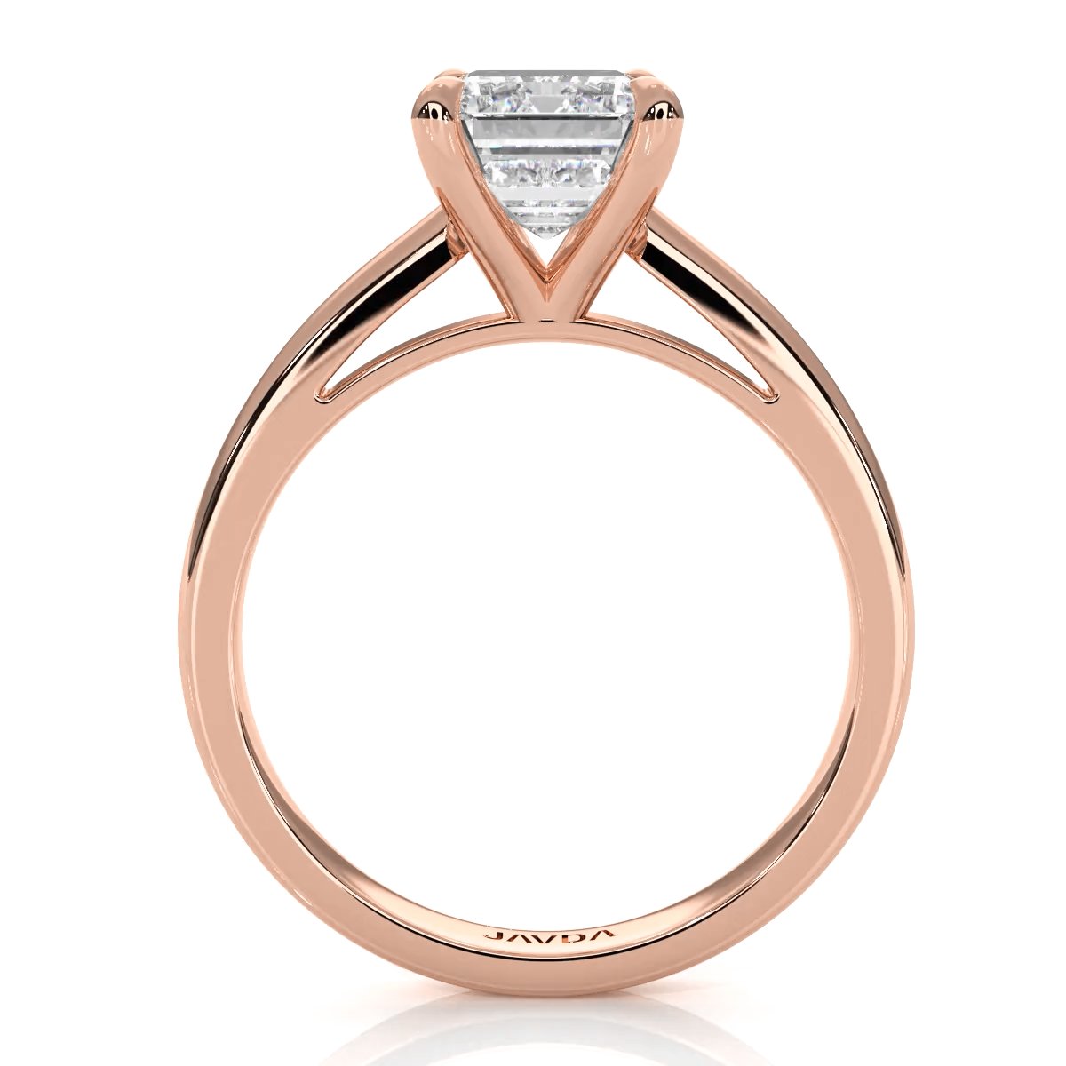 4g Cathedral Style Solitaire 2.5mm Heart Engagement Ring Setting IGI Certified 1.00 Ctw.