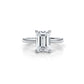 4g Cathedral Style Solitaire 2.5mm Heart Engagement Ring Setting IGI Certified 1.00 Ctw.
