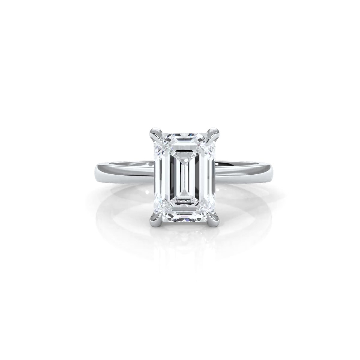 4g Cathedral Style Solitaire 2.5mm Heart Engagement Ring Setting IGI Certified 1.00 Ctw.