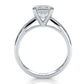 4g Cathedral Style Solitaire 2.5mm Heart Engagement Ring Setting IGI Certified 1.00 Ctw.
