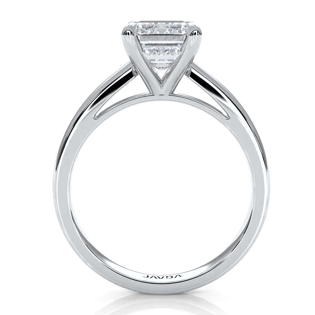4g Cathedral Style Solitaire 2.5mm Heart Engagement Ring Setting IGI Certified 1.00 Ctw.