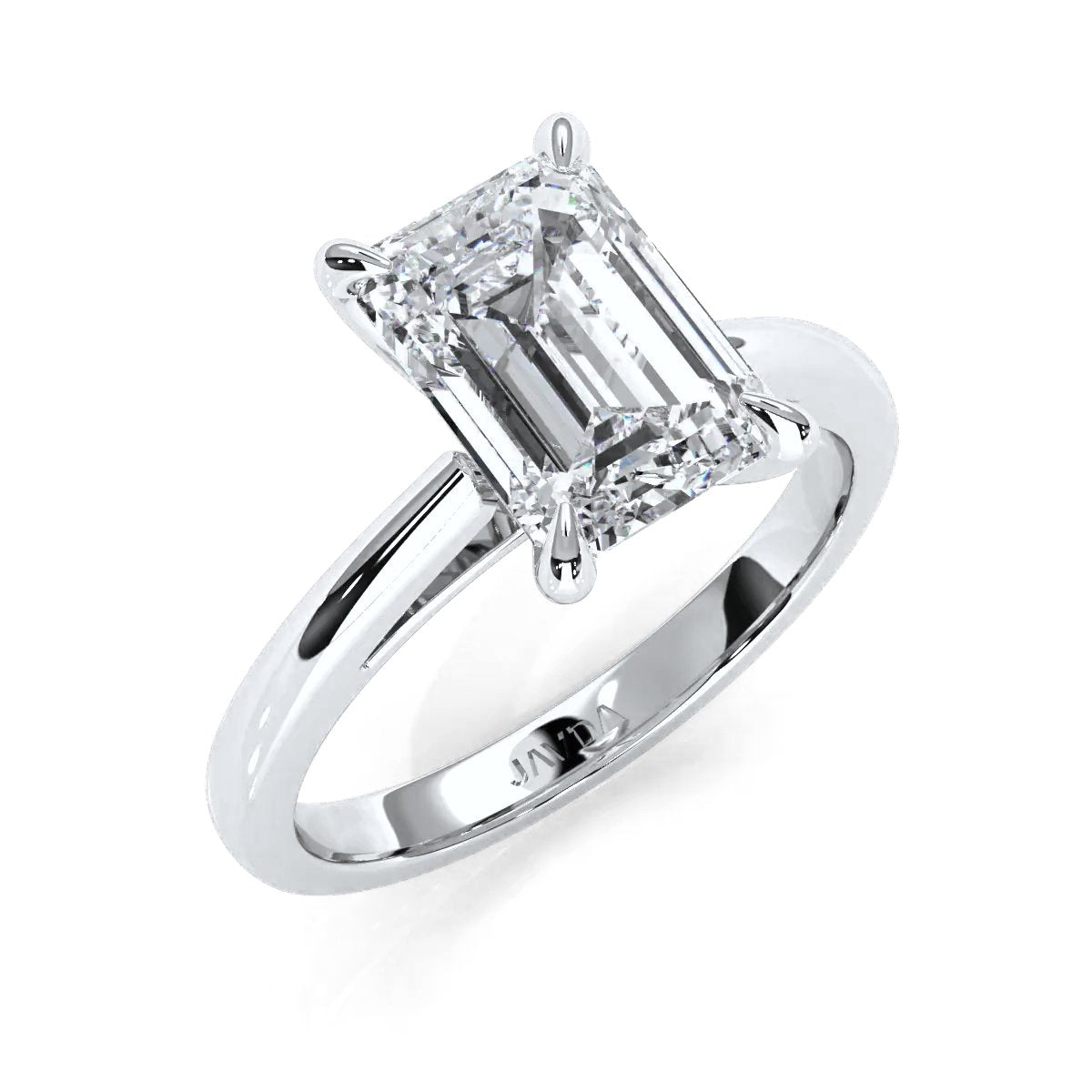 4g Cathedral Style Solitaire 2.5mm Heart Engagement Ring Setting IGI Certified 1.00 Ctw.