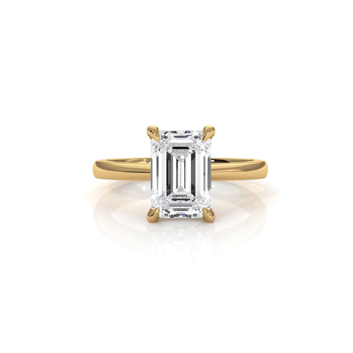 4g Cathedral Style Solitaire 2.5mm Heart Engagement Ring Setting IGI Certified 1.00 Ctw.