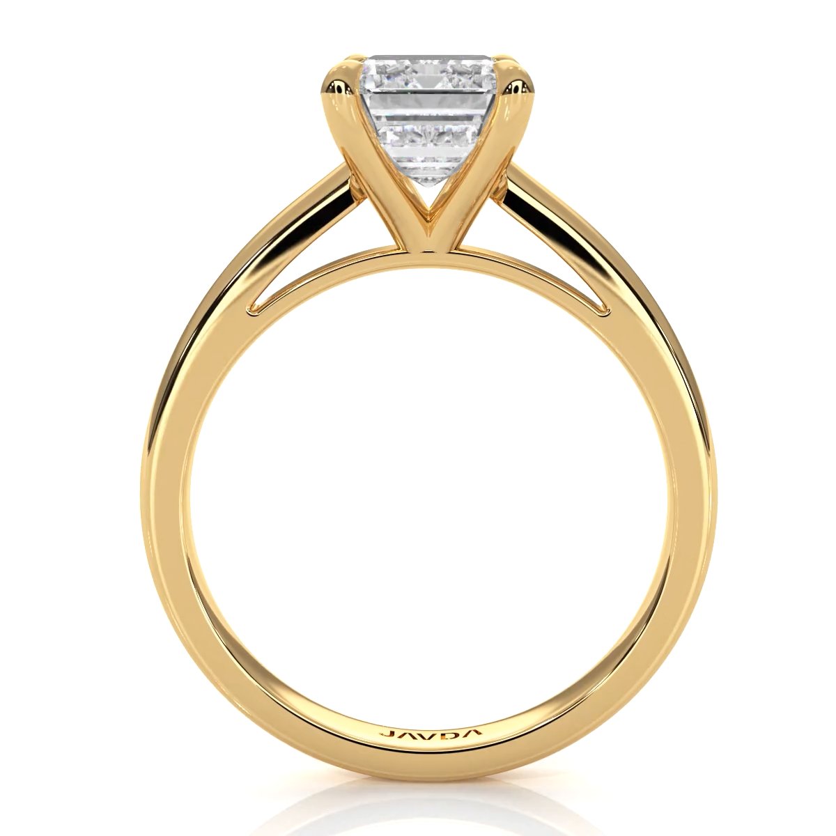 4g Cathedral Style Solitaire 2.5mm Heart Engagement Ring Setting IGI Certified 1.00 Ctw.