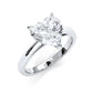 4g Cathedral Style Solitaire 2.5mm Heart Engagement Ring Setting IGI Certified 1.00 Ctw.