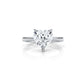 4g Cathedral Style Solitaire 2.5mm Heart Engagement Ring Setting IGI Certified 1.00 Ctw.