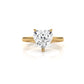 4g Cathedral Style Solitaire 2.5mm Heart Engagement Ring Setting IGI Certified 1.00 Ctw.