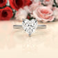 4g Cathedral Style Solitaire 2.5mm Heart Engagement Ring Setting IGI Certified 1.00 Ctw.