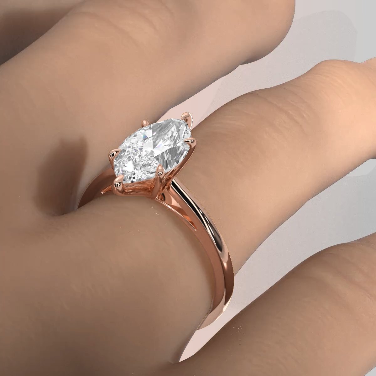 4g Cathedral Style Solitaire 2.5mm Heart Engagement Ring Setting IGI Certified 1.00 Ctw.