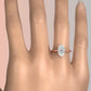 4g Cathedral Style Solitaire 2.5mm Heart Engagement Ring Setting IGI Certified 1.00 Ctw.