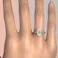 4g Cathedral Style Solitaire 2.5mm Heart Engagement Ring Setting IGI Certified 1.00 Ctw.