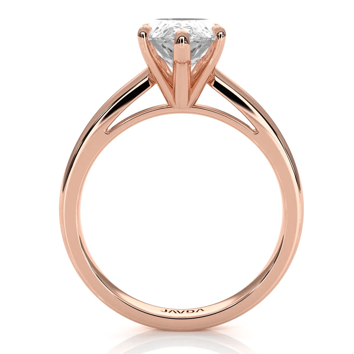 4g Cathedral Style Solitaire 2.5mm Heart Engagement Ring Setting IGI Certified 1.00 Ctw.