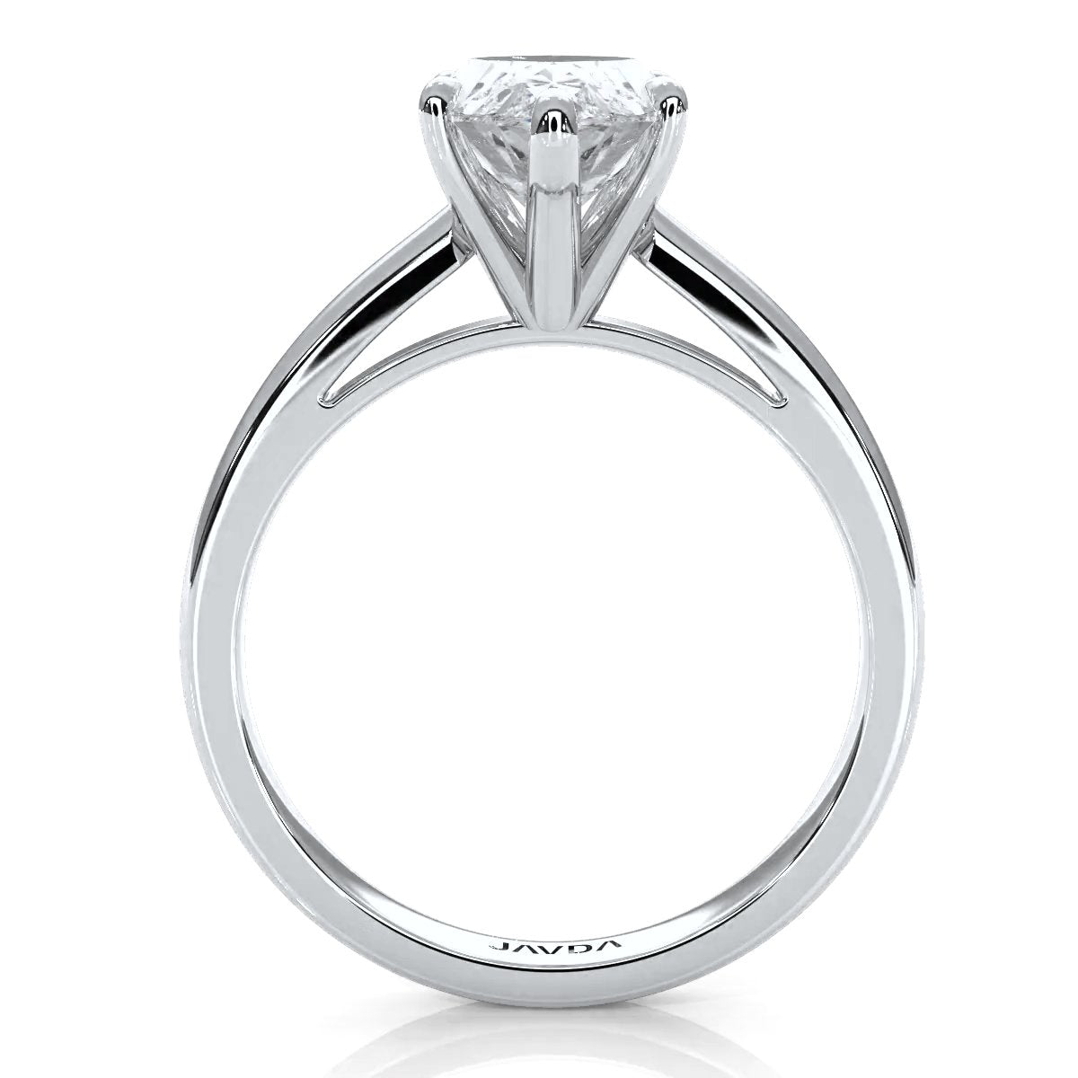 4g Cathedral Style Solitaire 2.5mm Heart Engagement Ring Setting IGI Certified 1.00 Ctw.