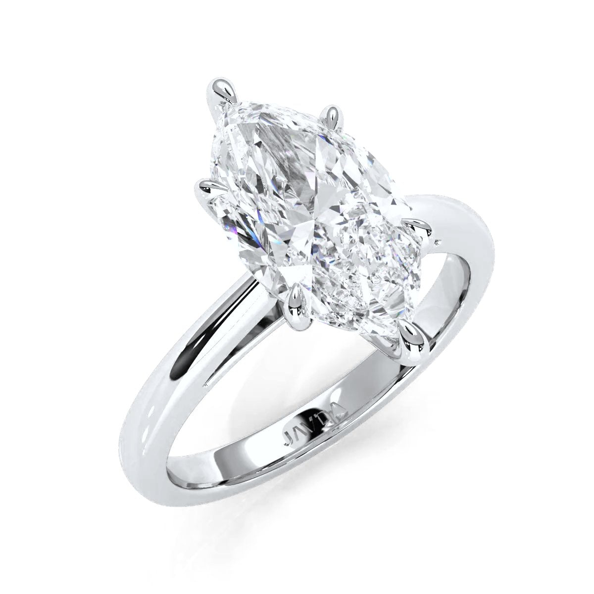 4g Cathedral Style Solitaire 2.5mm Heart Engagement Ring Setting IGI Certified 1.00 Ctw.