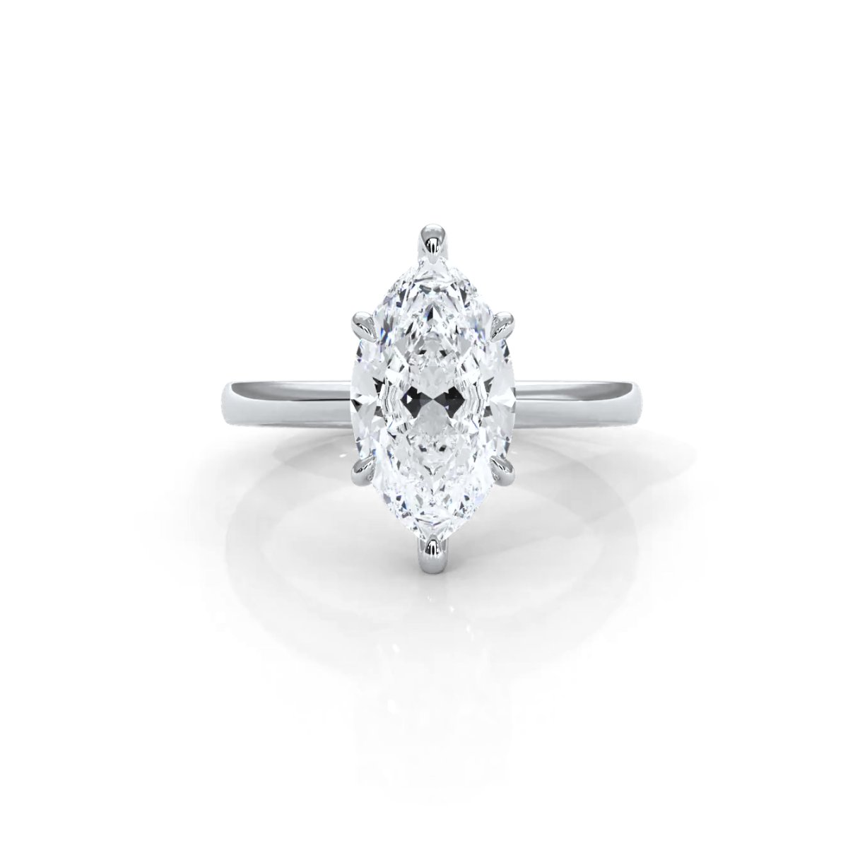 4g Cathedral Style Solitaire 2.5mm Heart Engagement Ring Setting IGI Certified 1.00 Ctw.