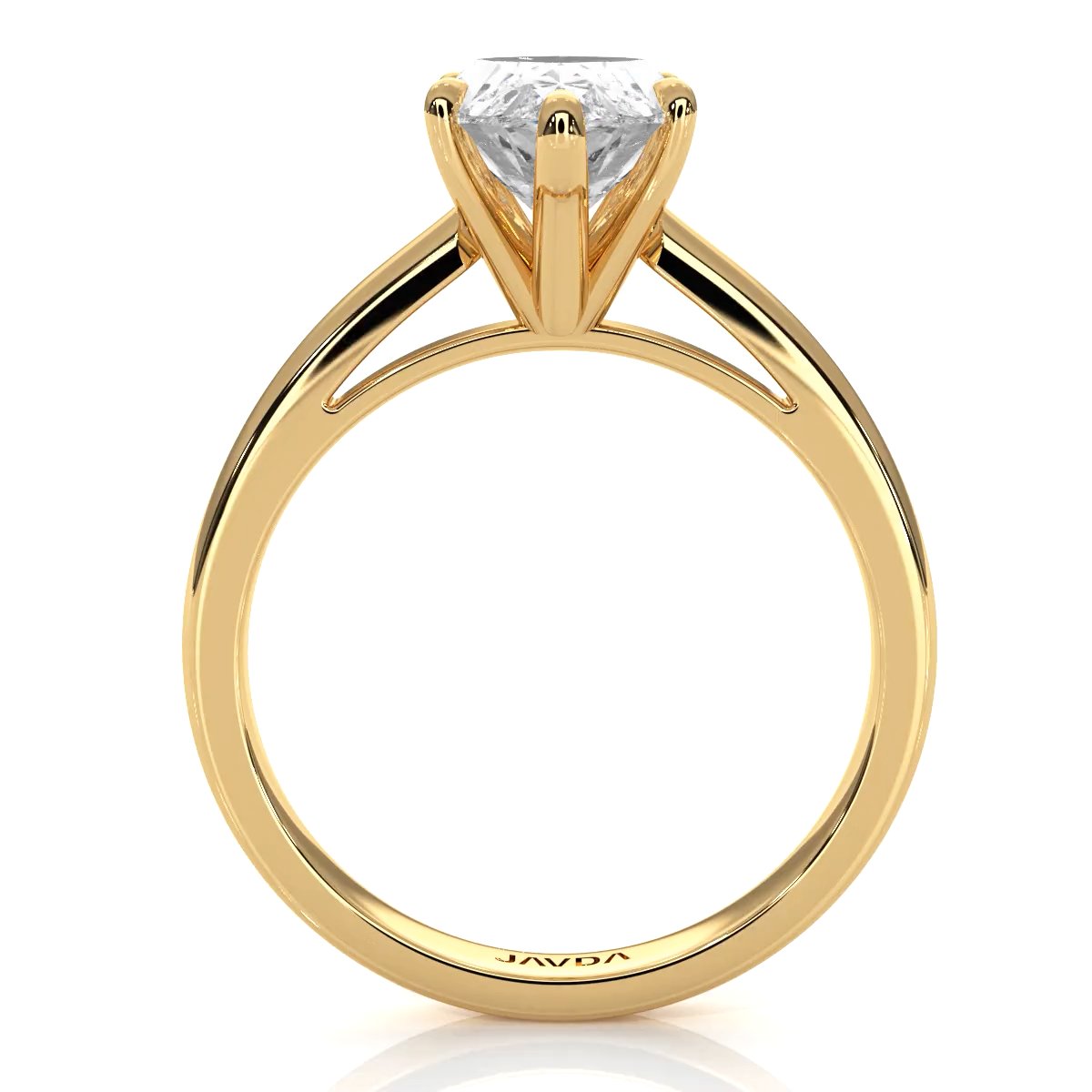 4g Cathedral Style Solitaire 2.5mm Heart Engagement Ring Setting IGI Certified 1.00 Ctw.