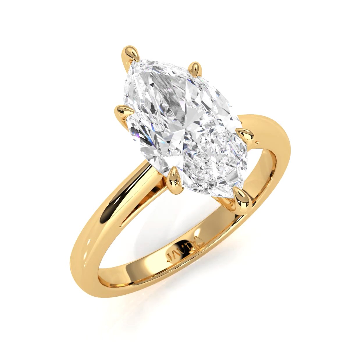 4g Cathedral Style Solitaire 2.5mm Heart Engagement Ring Setting IGI Certified 1.00 Ctw.