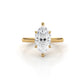 4g Cathedral Style Solitaire 2.5mm Heart Engagement Ring Setting IGI Certified 1.00 Ctw.