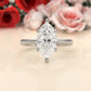 4g Cathedral Style Solitaire 2.5mm Heart Engagement Ring Setting IGI Certified 1.00 Ctw.