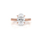 4g Cathedral Style Solitaire 2.5mm Heart Engagement Ring Setting IGI Certified 1.00 Ctw.