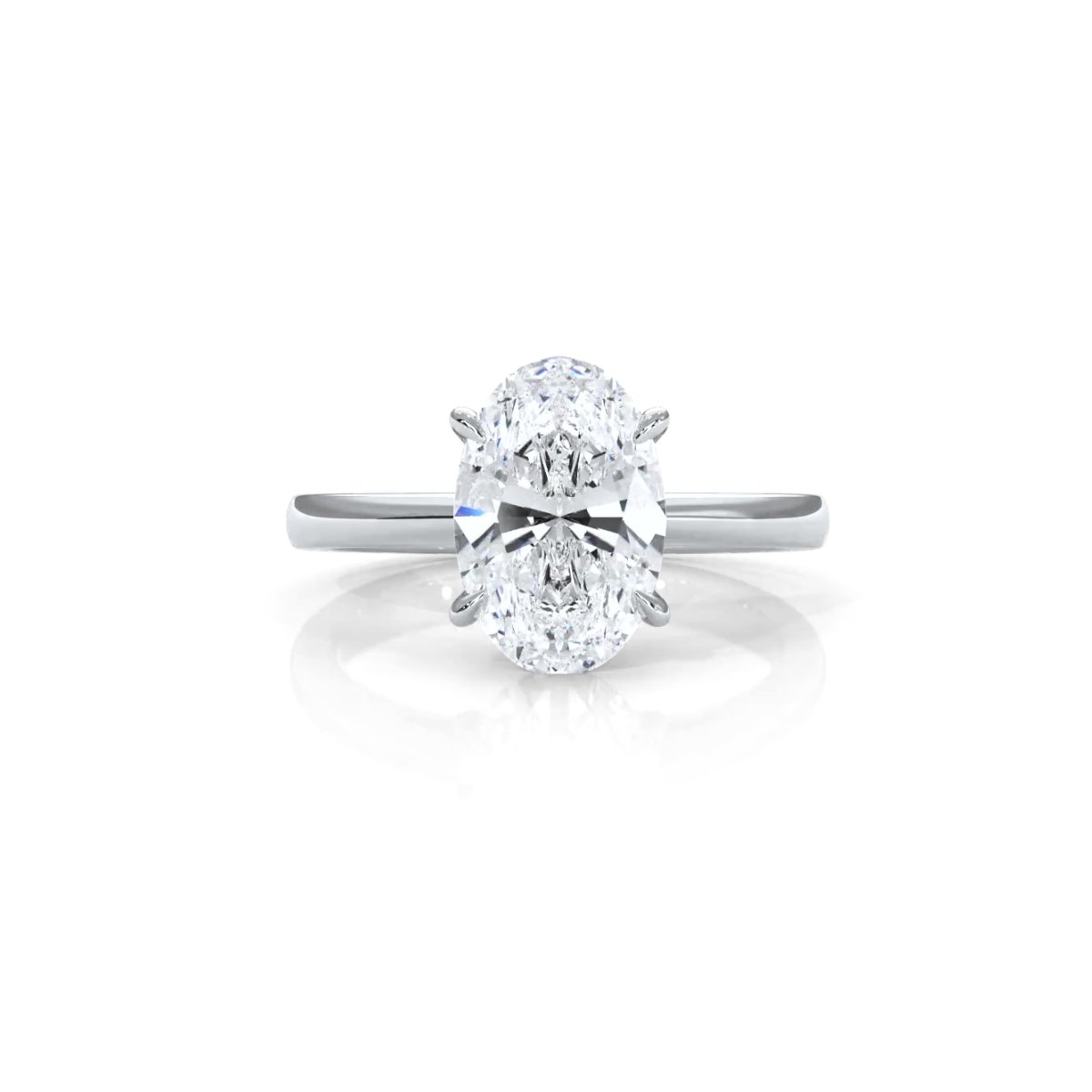 4g Cathedral Style Solitaire 2.5mm Heart Engagement Ring Setting IGI Certified 1.00 Ctw.