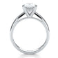4g Cathedral Style Solitaire 2.5mm Heart Engagement Ring Setting IGI Certified 1.00 Ctw.