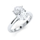 4g Cathedral Style Solitaire 2.5mm Heart Engagement Ring Setting IGI Certified 1.00 Ctw.