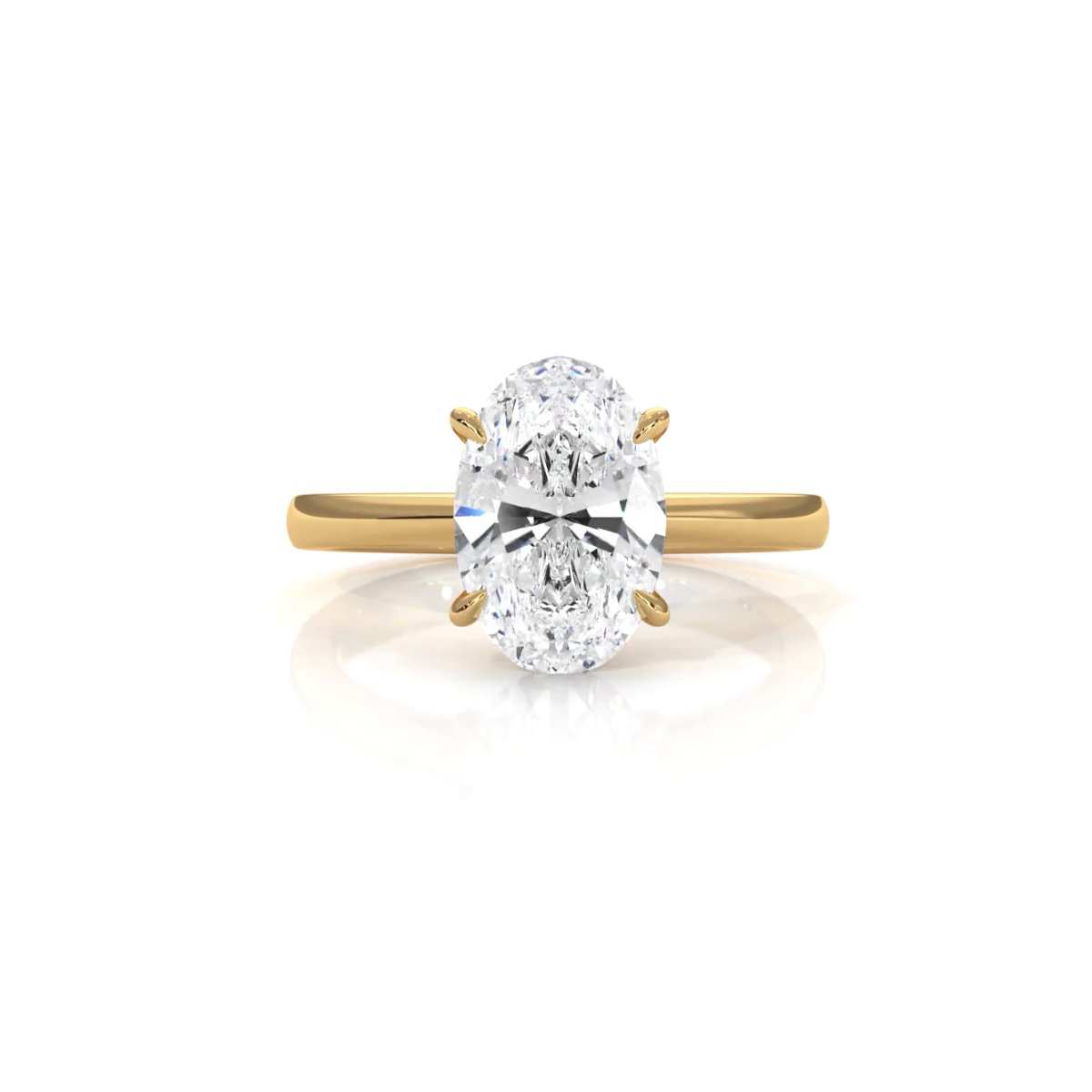4g Cathedral Style Solitaire 2.5mm Heart Engagement Ring Setting IGI Certified 1.00 Ctw.