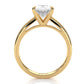 4g Cathedral Style Solitaire 2.5mm Heart Engagement Ring Setting IGI Certified 1.00 Ctw.