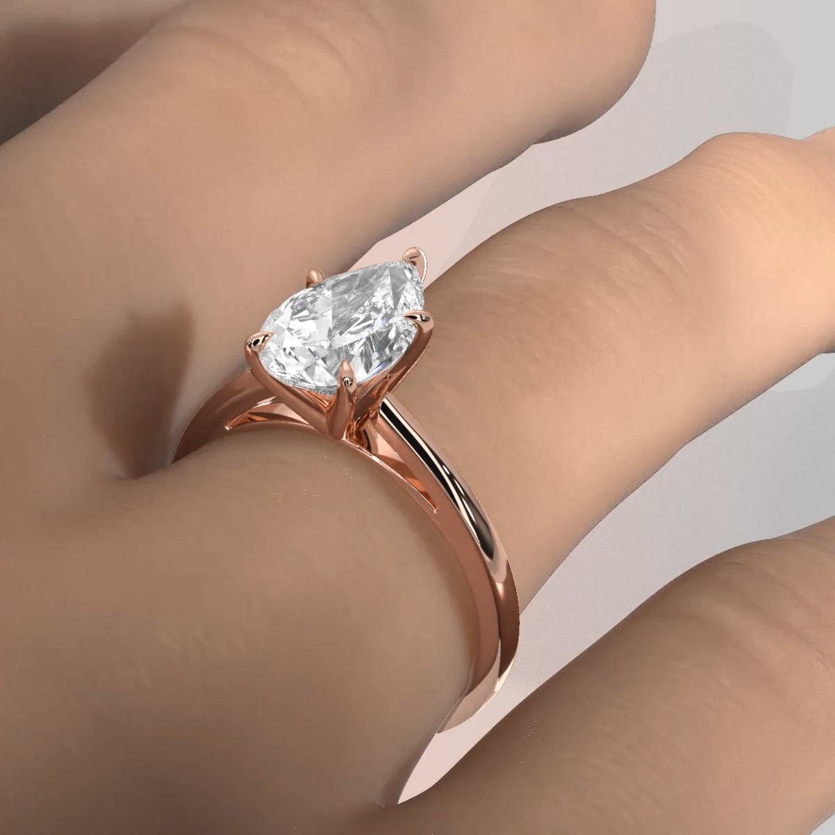 4g Cathedral Style Solitaire 2.5mm Heart Engagement Ring Setting IGI Certified 1.00 Ctw.