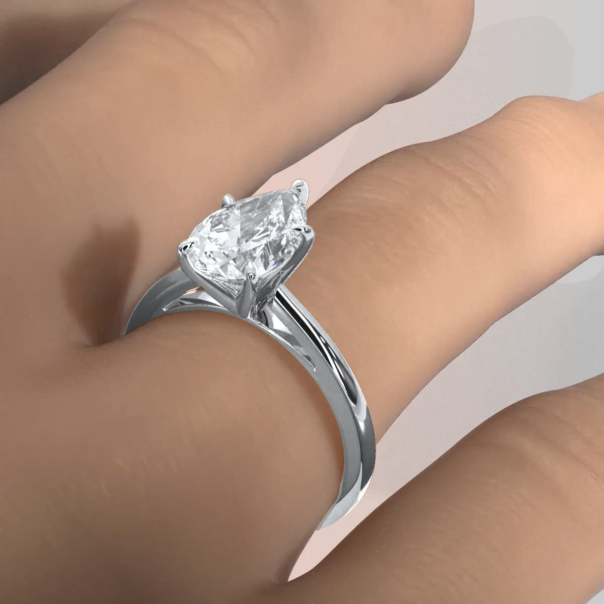 4g Cathedral Style Solitaire 2.5mm Heart Engagement Ring Setting IGI Certified 1.00 Ctw.