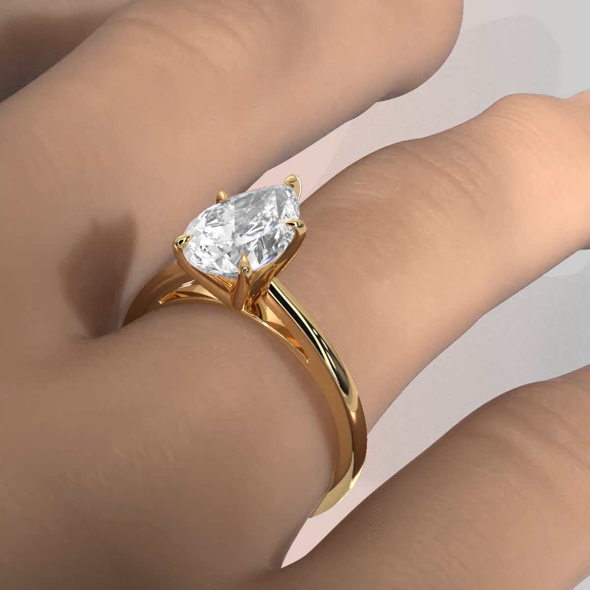 4g Cathedral Style Solitaire 2.5mm Heart Engagement Ring Setting IGI Certified 1.00 Ctw.