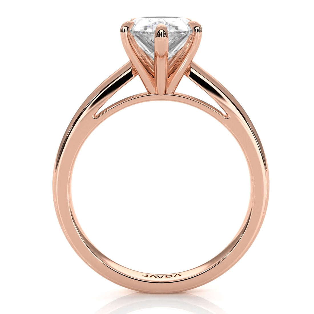 4g Cathedral Style Solitaire 2.5mm Heart Engagement Ring Setting IGI Certified 1.00 Ctw.