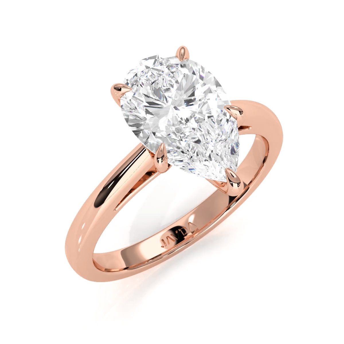 4g Cathedral Style Solitaire 2.5mm Heart Engagement Ring Setting IGI Certified 1.00 Ctw.