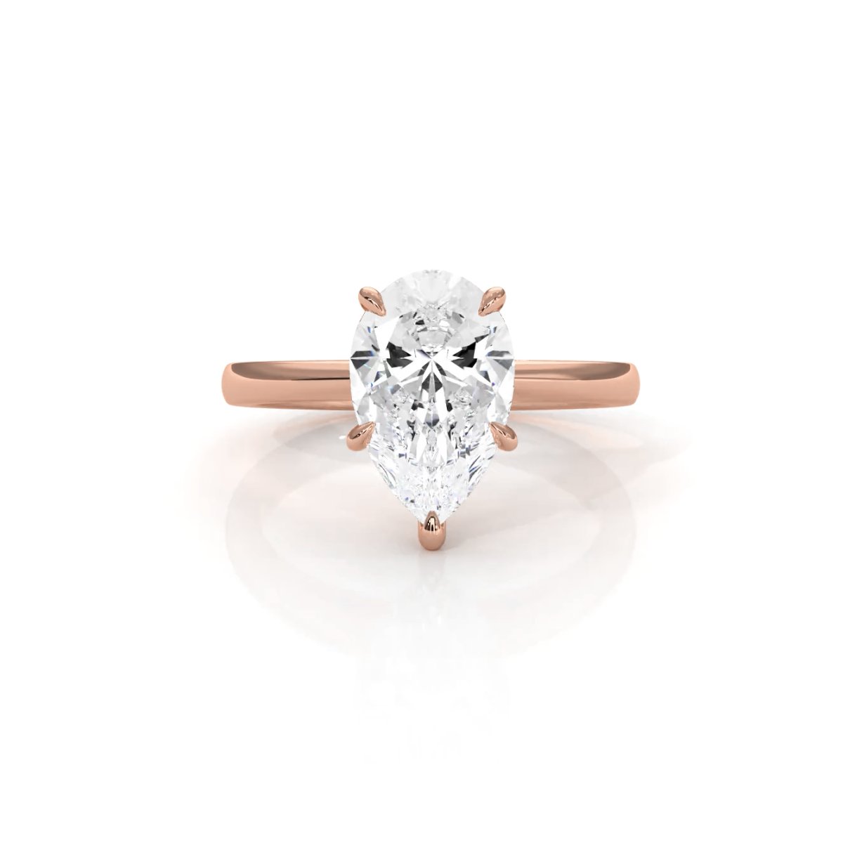 4g Cathedral Style Solitaire 2.5mm Heart Engagement Ring Setting IGI Certified 1.00 Ctw.