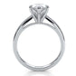 4g Cathedral Style Solitaire 2.5mm Heart Engagement Ring Setting IGI Certified 1.00 Ctw.