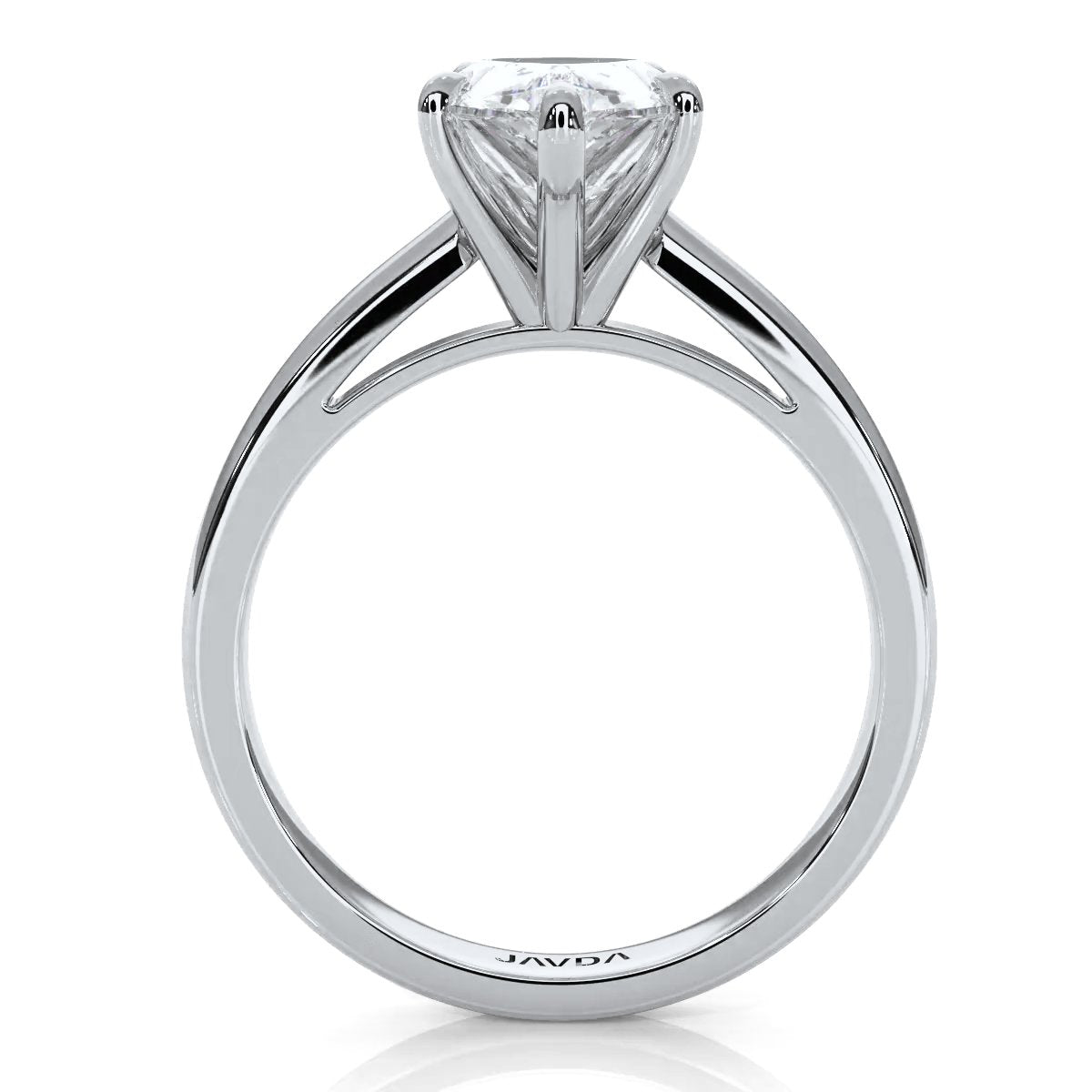 4g Cathedral Style Solitaire 2.5mm Heart Engagement Ring Setting IGI Certified 1.00 Ctw.
