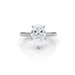 4g Cathedral Style Solitaire 2.5mm Heart Engagement Ring Setting IGI Certified 1.00 Ctw.
