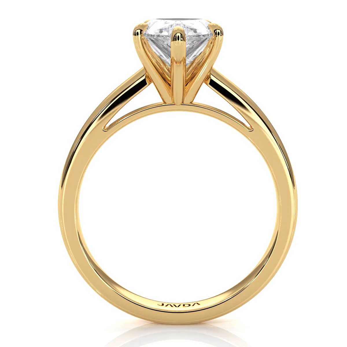 4g Cathedral Style Solitaire 2.5mm Heart Engagement Ring Setting IGI Certified 1.00 Ctw.