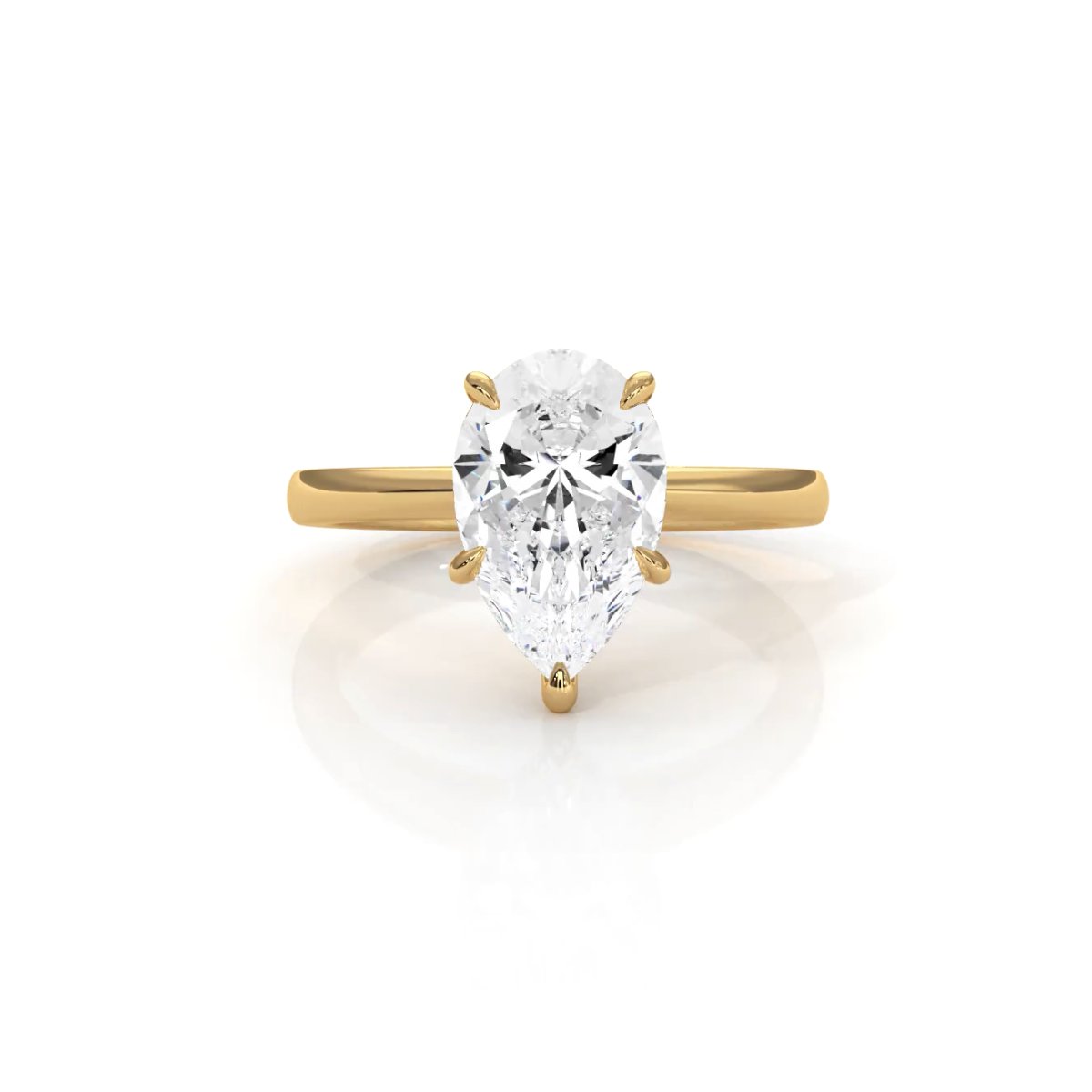 4g Cathedral Style Solitaire 2.5mm Heart Engagement Ring Setting IGI Certified 1.00 Ctw.