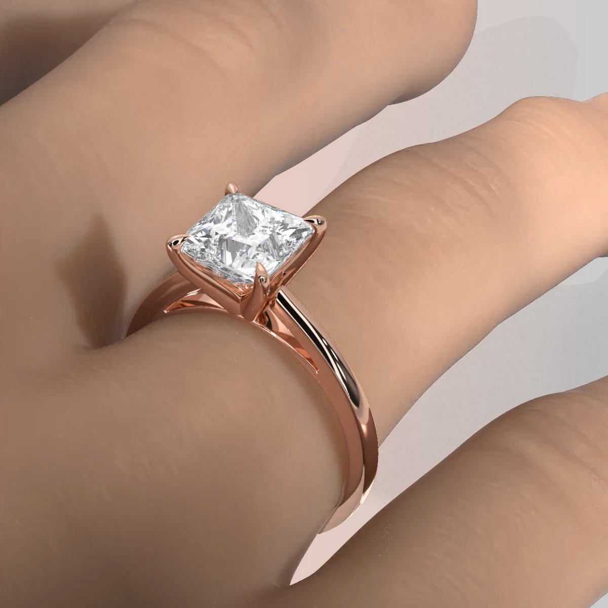 4g Cathedral Style Solitaire 2.5mm Heart Engagement Ring Setting IGI Certified 1.00 Ctw.