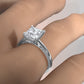 4g Cathedral Style Solitaire 2.5mm Heart Engagement Ring Setting IGI Certified 1.00 Ctw.