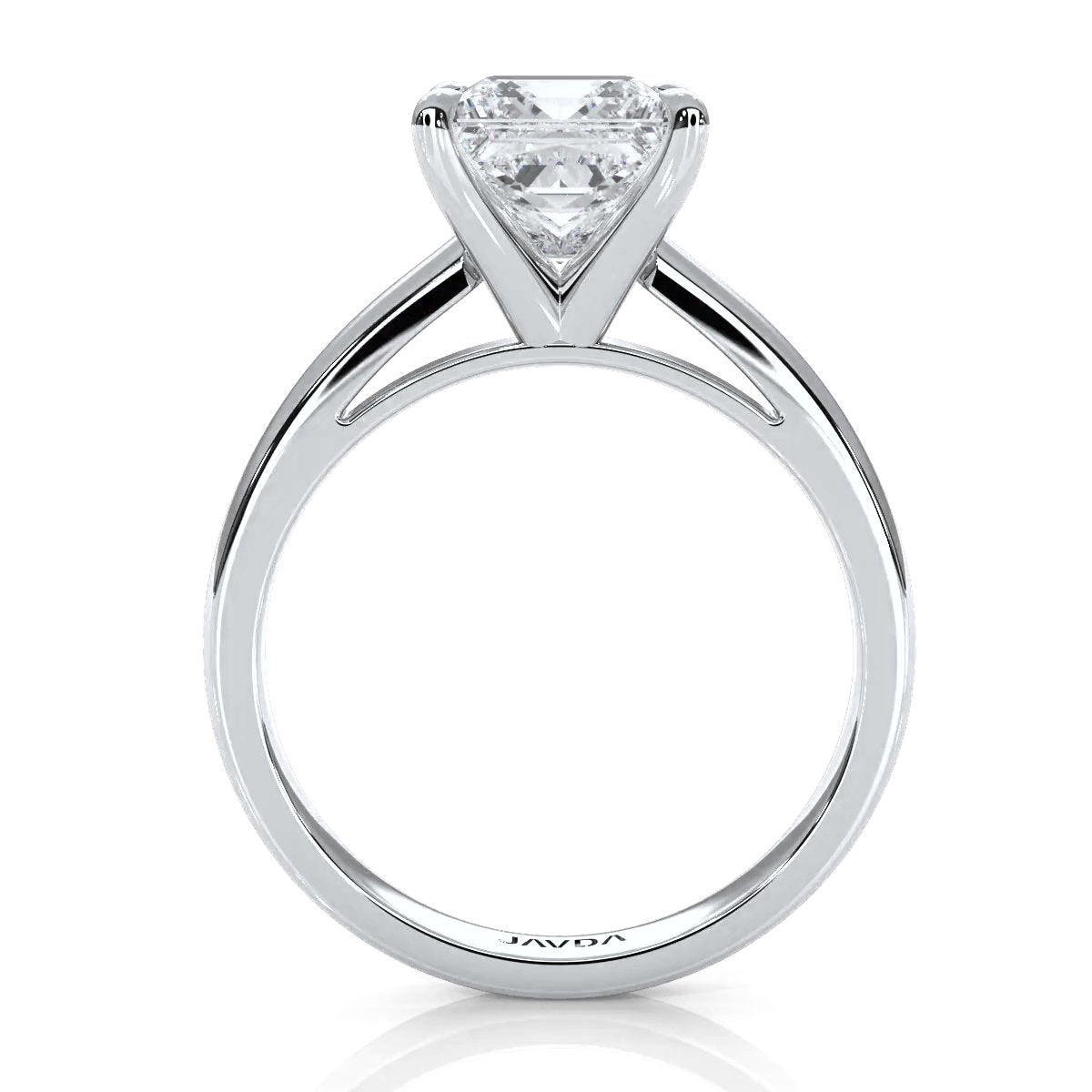 4g Cathedral Style Solitaire 2.5mm Heart Engagement Ring Setting IGI Certified 1.00 Ctw.