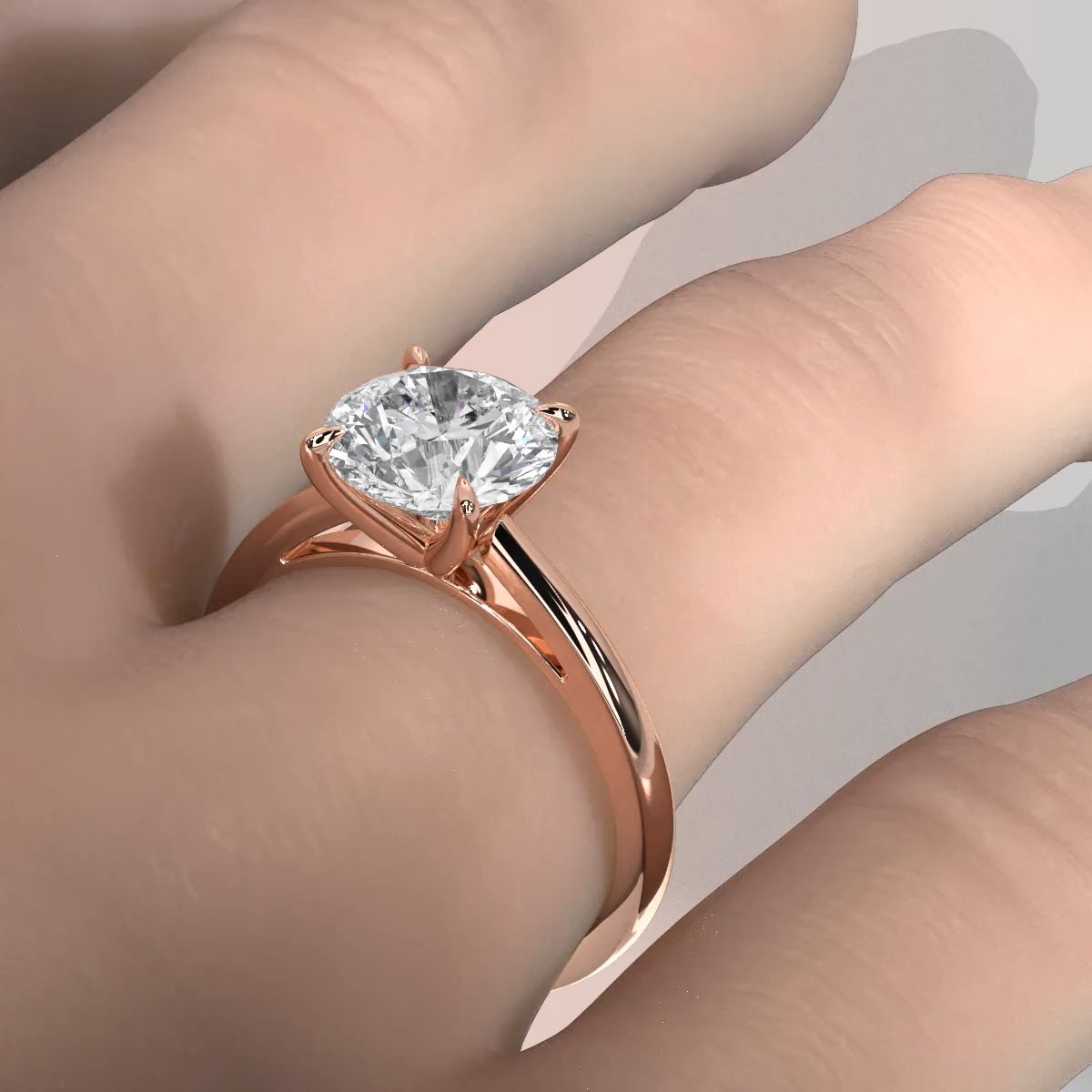 4g Cathedral Style Solitaire 2.5mm Heart Engagement Ring Setting IGI Certified 1.00 Ctw.