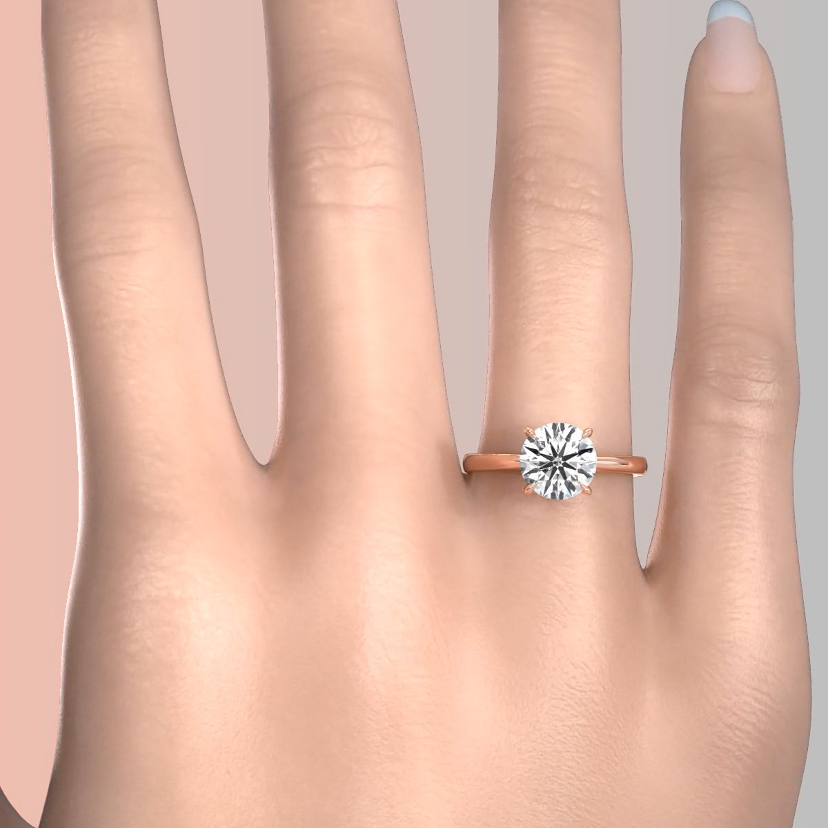 4g Cathedral Style Solitaire 2.5mm Heart Engagement Ring Setting IGI Certified 1.00 Ctw.