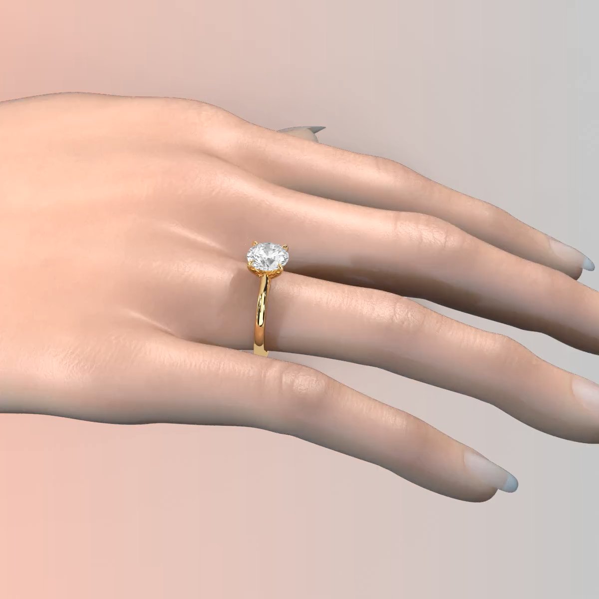 4g Cathedral Style Solitaire 2.5mm Heart Engagement Ring Setting IGI Certified 1.00 Ctw.