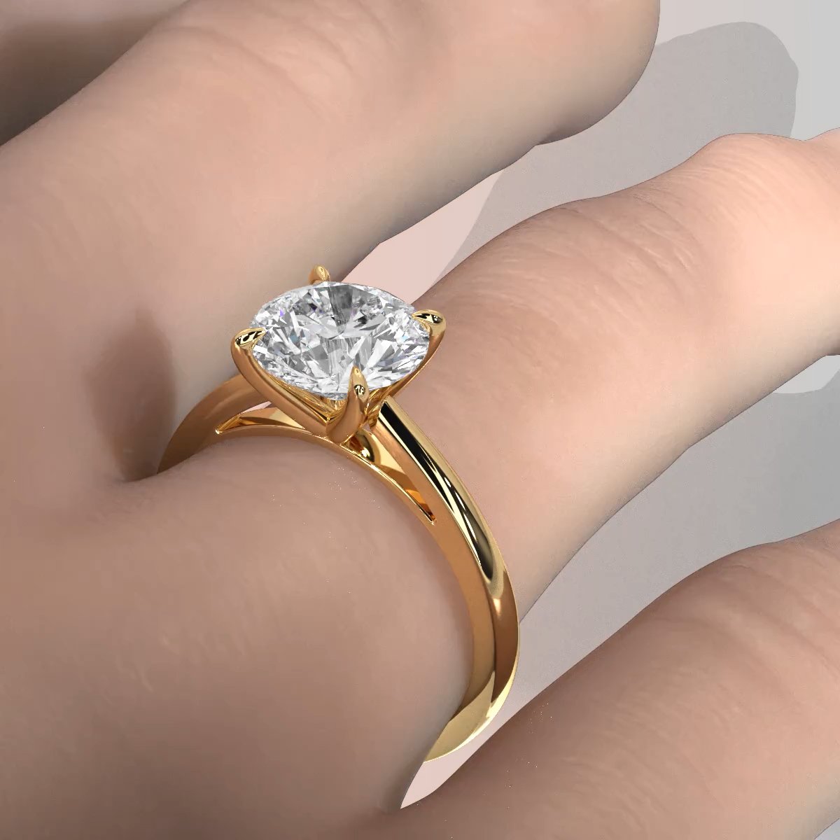 4g Cathedral Style Solitaire 2.5mm Heart Engagement Ring Setting IGI Certified 1.00 Ctw.