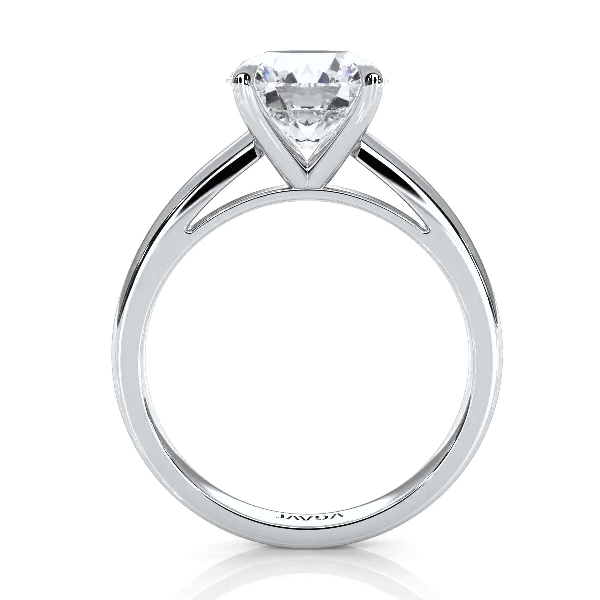 4g Cathedral Style Solitaire 2.5mm Heart Engagement Ring Setting IGI Certified 1.00 Ctw.