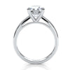 4g Cathedral Style Solitaire 2.5mm Heart Engagement Ring Setting IGI Certified 1.00 Ctw.