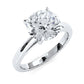 4g Cathedral Style Solitaire 2.5mm Heart Engagement Ring Setting IGI Certified 1.00 Ctw.
